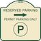Signmission Reserved Parking Permit Parking with Symbol and Right Arrow Aluminum Sign, 18" x 18", TG-1818-23144 A-DES-TG-1818-23144 - alternate 1